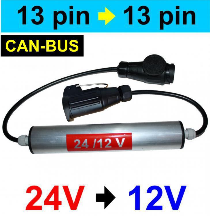 Reduktor napicia 24V / 12V - 13 pin / 13 pin