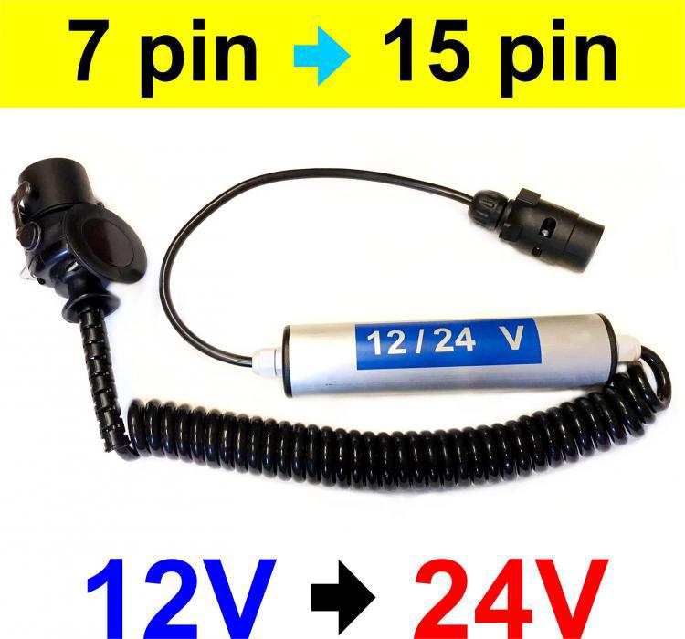 Przetwornica napicia 12V / 24V - 7 pin / 15 pin (spirala)