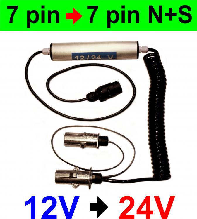 Przetwornica napicia 12V / 24V - 7 pin / 7 pin N+S (spirala)