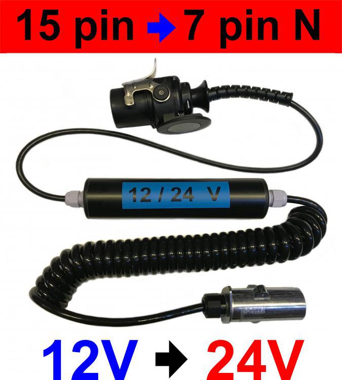 Przetwornica napicia 12V / 24V - 15 pin / 7 pin N (spirala)
