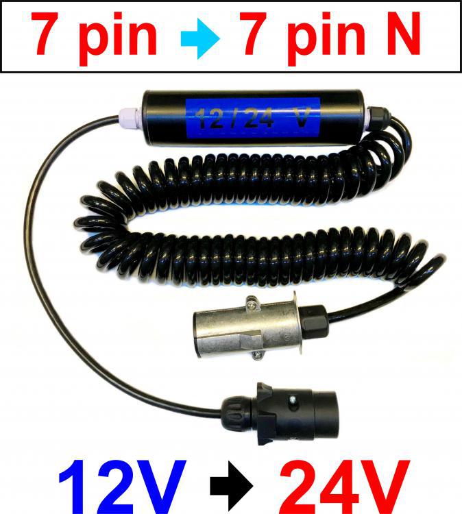 Przetwornica napicia 12V / 24V - 7 pin / 7 pin typ N (spirala)